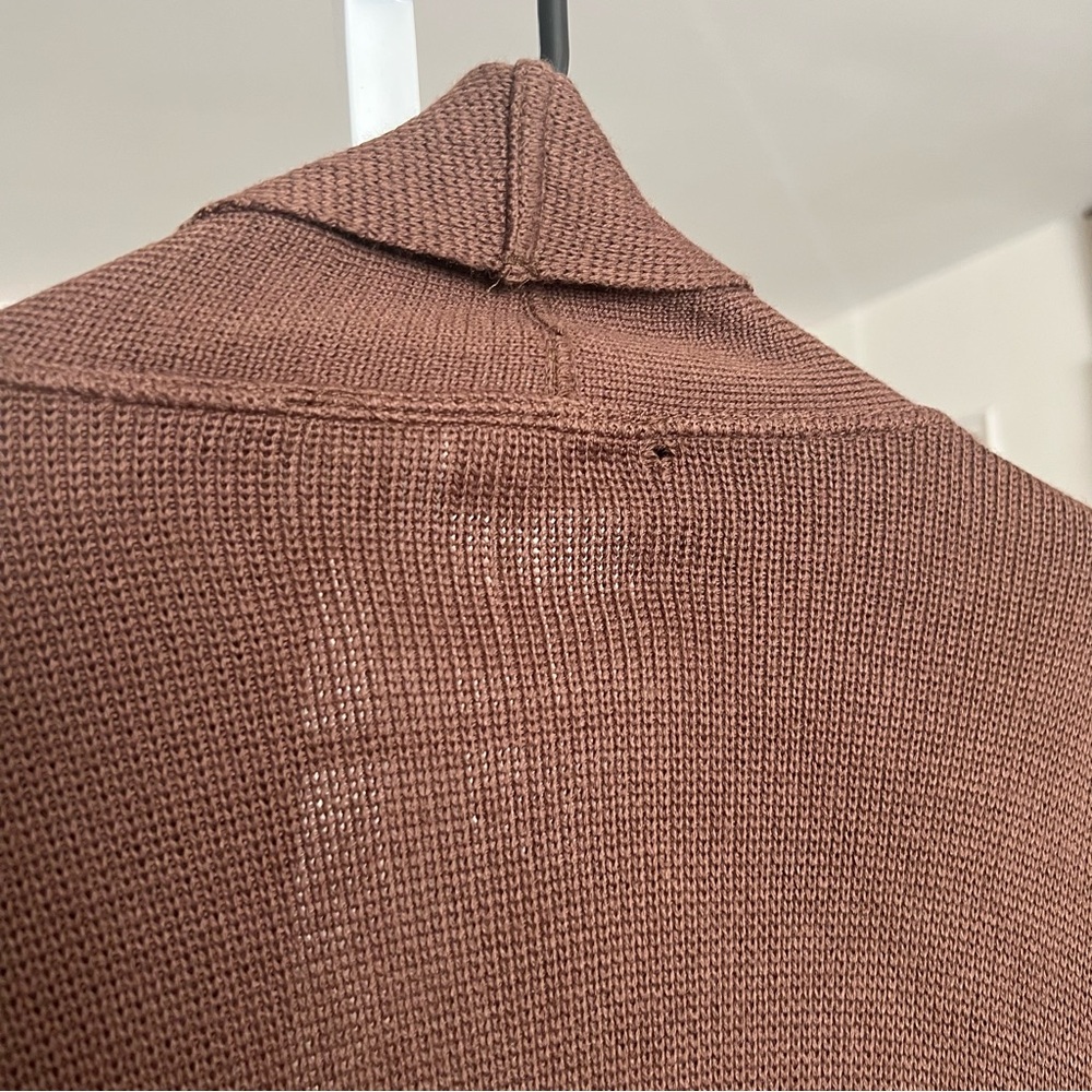 Fioreblu Knit Cardigan Sweater Wool Blend Grandmacore Classic Cozy SZ M Brown - Picture 9 of 16